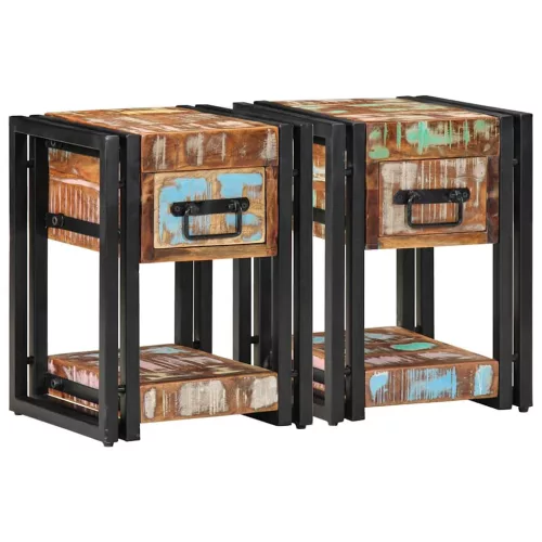 Éjjeliszekrény fiókkal 2 pcs Sokszínű 30 x 30 x 40 cm