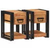Éjjeliszekrény fiókkal 2 pcs Barna 30 x 30 x 40 cm tömör akácfa