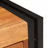 Kisasztal Barna és fekete 30 x 30 x 40 cm Tömör akácfa és Fém