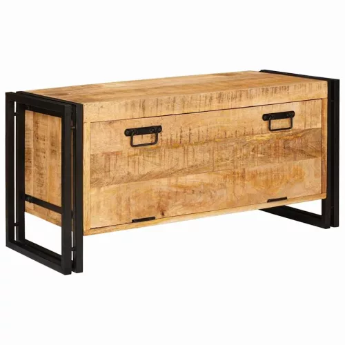 Cipőszekrény polcokkal Barna 90 x 38 x 45 cm tömör mangófa