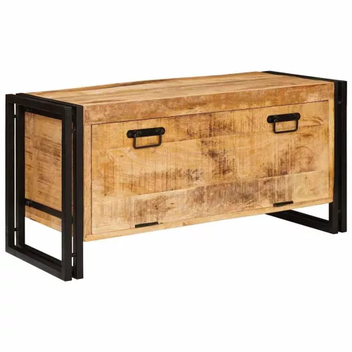 Cipőszekrény polcokkal Barna 90 x 38 x 45 cm tömör mangófa