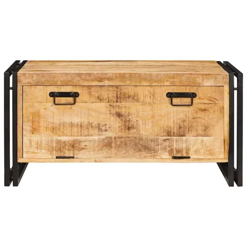 Cipőszekrény polcokkal Barna 90 x 38 x 45 cm tömör mangófa