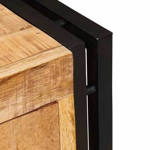 Cipőszekrény polcokkal Barna 90 x 38 x 45 cm tömör mangófa