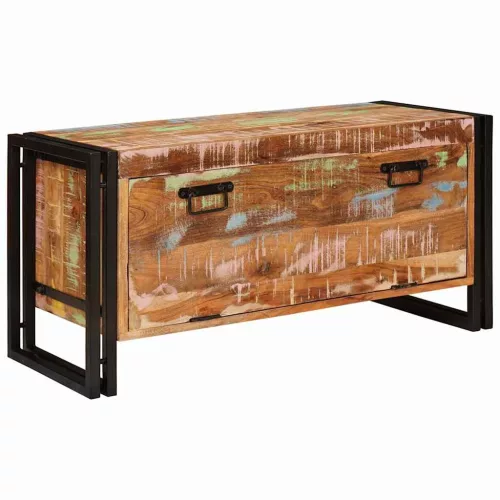 Cipőszekrény Barna 90 x 38 x 45 cm tömör újrahasznosított fa