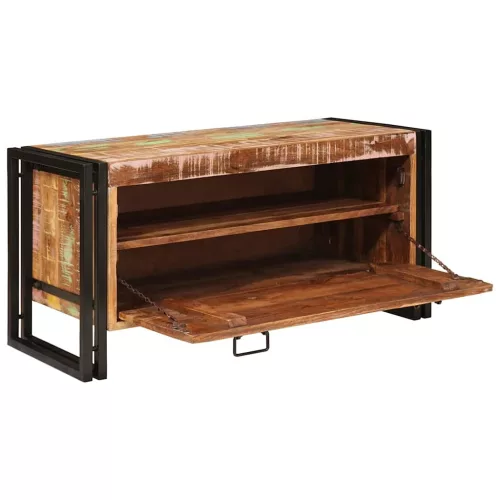 Cipőszekrény Barna 90 x 38 x 45 cm tömör újrahasznosított fa