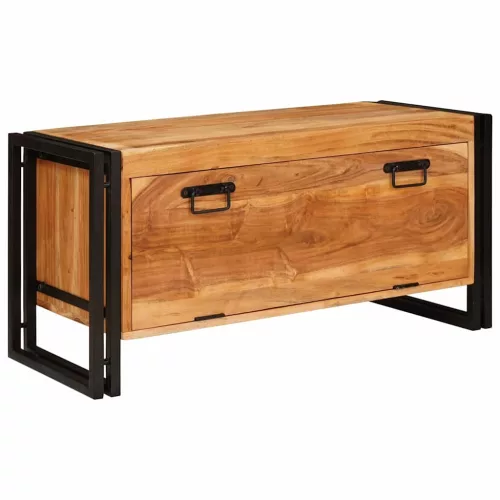 Cipőszekrény polcokkal Barna 90 x 38 x 45 cm tömör akácfa