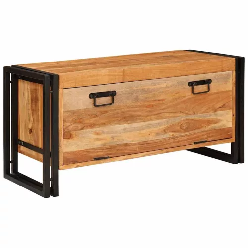 Cipőszekrény polcokkal Barna 90 x 38 x 45 cm tömör akácfa