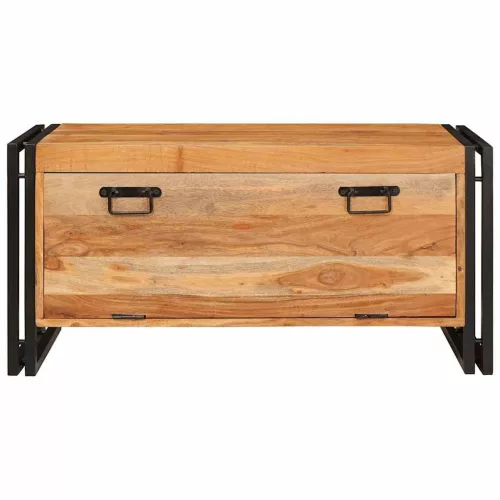 Cipőszekrény polcokkal Barna 90 x 38 x 45 cm tömör akácfa