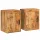 Éjjeli asztal 2 pcs Barna 35 x 33 x 48 cm Tömör Mangófát