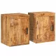 Éjjeli asztal 2 pcs Barna 35 x 33 x 48 cm Tömör Mangófát