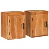 Éjjeli asztal 2 pcs Barna 35 x 33 x 48 cm Tömör Fa Akácia