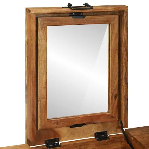 Hálószobai Öltöztető Asztal Barna 90 x 50 x 75 cm Tömör akácfa