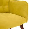Relaxáló szék sárga bársony