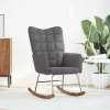 Sötétszürke bársony hintaszék