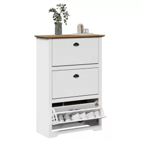   Cipőállvány "BODO" Fehér és barna 80x35x118 cm