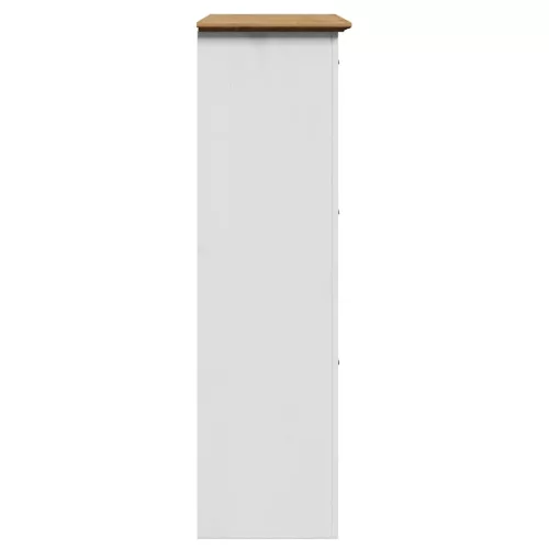 Cipőállvány "BODO" Fehér és barna 80x35x118 cm