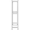 2 rétegű gumiabroncs polc ezüst 110x40x180cm acél és mérnöki fa
