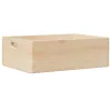 Fa doboz fogantyúkkal 40x30x13 cm tömör fa fenyő