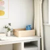 Fa doboz fogantyúkkal 40x30x13 cm tömör fa fenyő