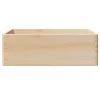 Fa doboz fogantyúkkal 40x30x13 cm tömör fa fenyő