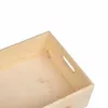 Fa doboz fogantyúkkal 40x30x13 cm tömör fa fenyő