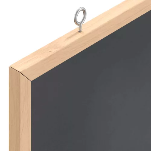 Fekete krétatábla tömör fenyőfa kerettel 60 x 30 cm