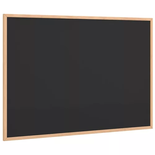 Fekete krétatábla tömör fenyőfa kerettel 80 x 55 cm