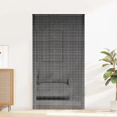Rovaros ajtófüggöny Sötétszürke 120x220 cm bambusz