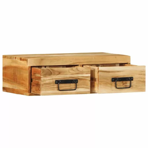 Tömör akácfa falra szerelhető TV-szekrény 60x30x19 cm