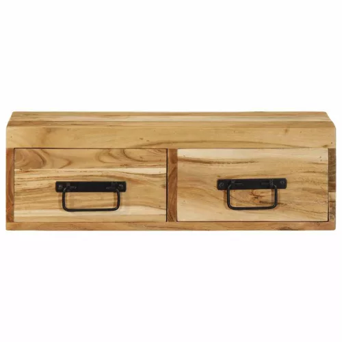 Tömör akácfa falra szerelhető TV-szekrény 60x30x19 cm