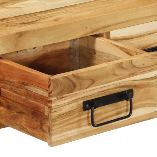 Tömör akácfa falra szerelhető TV-szekrény 60x30x19 cm