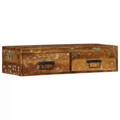 Tömör újrahasznosított falra szerelhető TV-szekrény 80x30x19 cm
