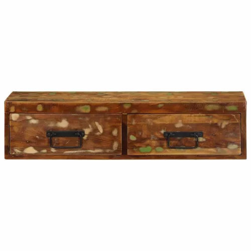 Tömör újrahasznosított falra szerelhető TV-szekrény 80x30x19 cm
