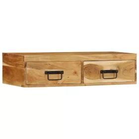 Tömör akácfa falra szerelhető TV-szekrény 80x30x19 cm
