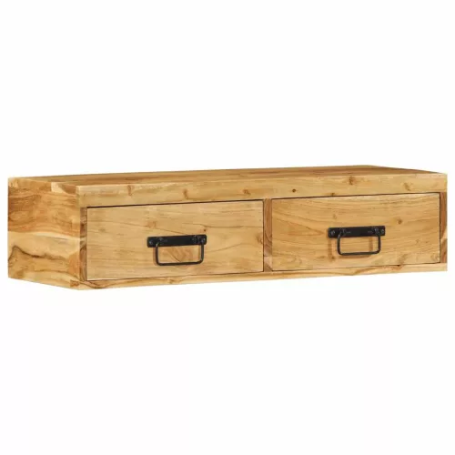 Tömör akácfa falra szerelhető TV-szekrény 80x30x19 cm