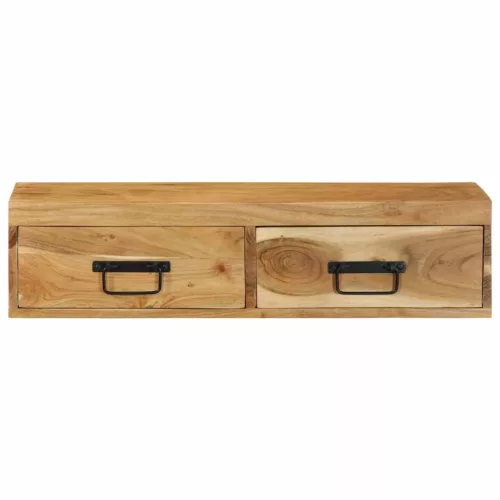 Tömör akácfa falra szerelhető TV-szekrény 80x30x19 cm