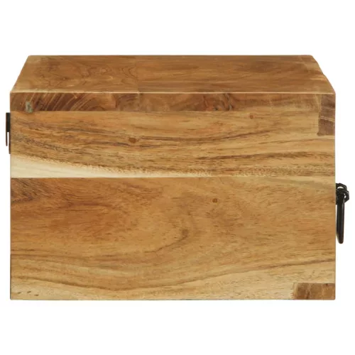 Tömör akácfa falra szerelhető TV-szekrény 80x30x19 cm