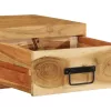 Tömör akácfa falra szerelhető TV-szekrény 80x30x19 cm