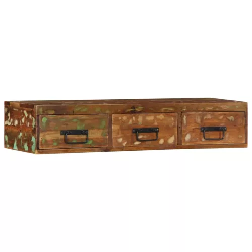 Tömör újrahasznosított falra szerelhető TV-szekrény 100x30x19cm