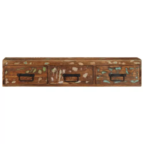Tömör újrahasznosított falra szerelhető TV-szekrény 100x30x19cm