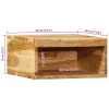Tömör akácfa falra szerelhető TV-szekrény 40x30x19 cm