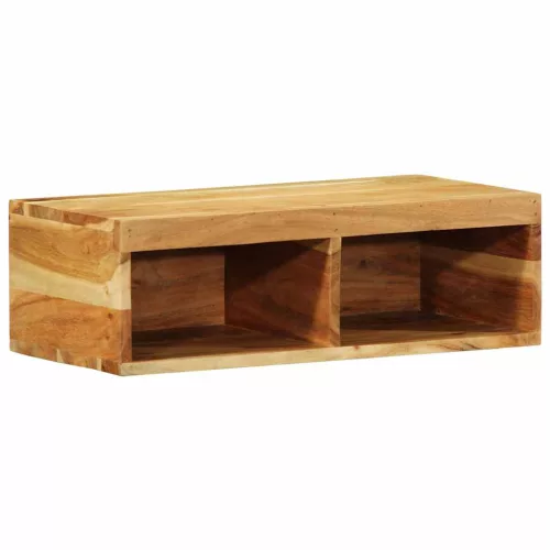 Tömör akácfa falra szerelhető TV-szekrény 60x30x19 cm