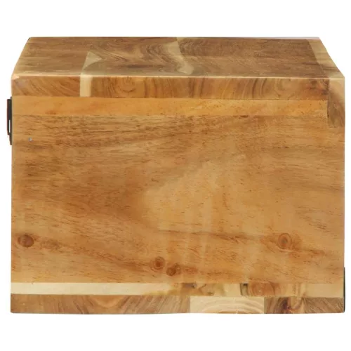 Tömör akácfa falra szerelhető TV-szekrény 80x30x19 cm