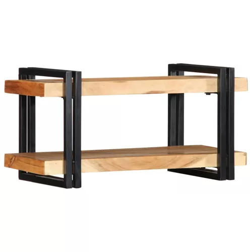 Fali polc 70x33x35 cm tömör fa akácfa