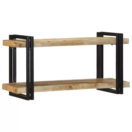 Fali polc 90x33x45 cm tömör nyersfa Mango