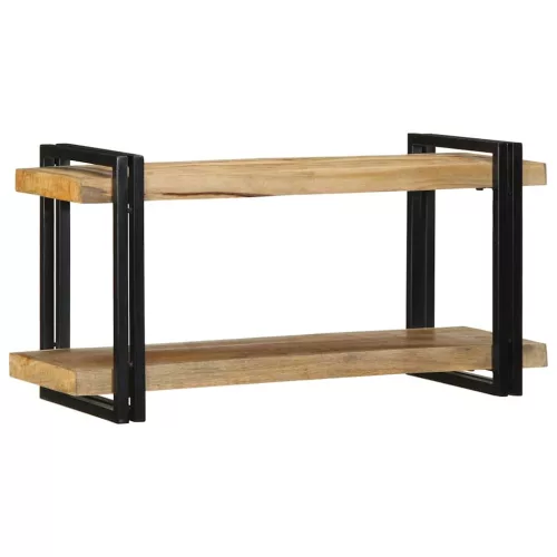 Fali polc 90x33x45 cm tömör nyersfa Mango