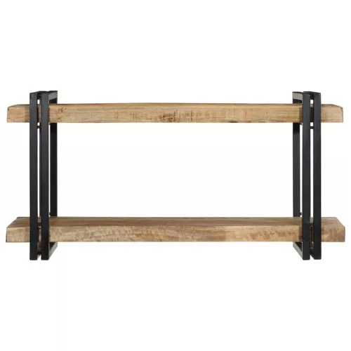 Fali polc 90x33x45 cm tömör nyersfa Mango