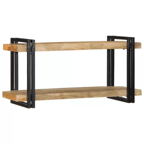 Fali polc 90x33x45 cm tömör nyersfa Mango