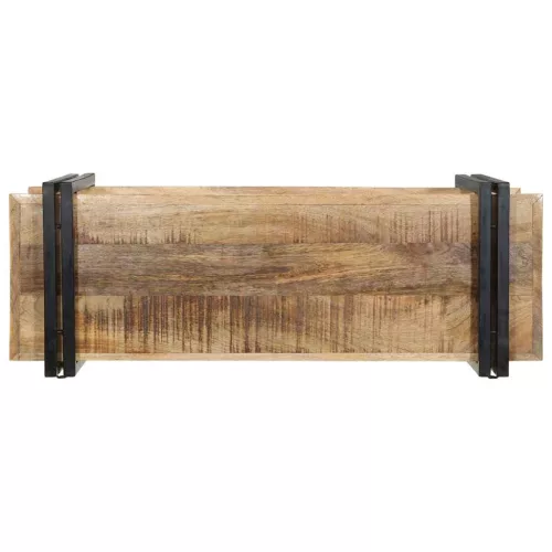 Fali polc 90x33x45 cm tömör nyersfa Mango