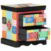 Éjjeliszekrény 2 pcs Sokszínű 40 x 35 x 45 cm tömör mangófa